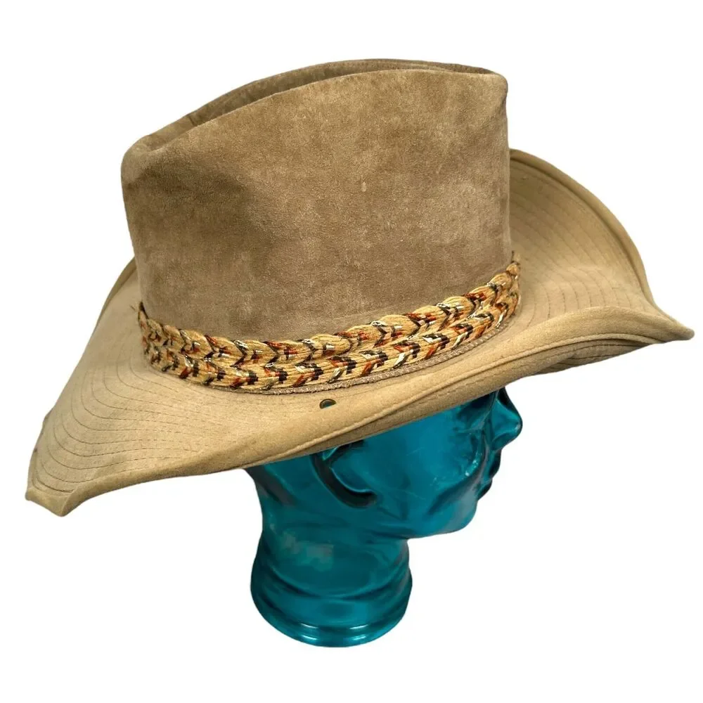 Resistol Stagecoach Cowboy Hat Men’s 7 Brown Wide Brim Western‎ Suede Leather